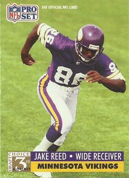 Jake Reed Minnesota Vikings 1991 Pro set NFL #797